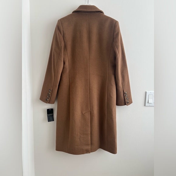 Lauren Ralph Lauren Classic Wool Blend Coat Camel Size 2P - Picture 5 of 6